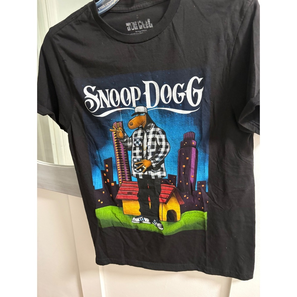 Snoop Dogg Joe Cool Graphic T-Shirt Mens Small Black Hip Hop Rap Tee 2023